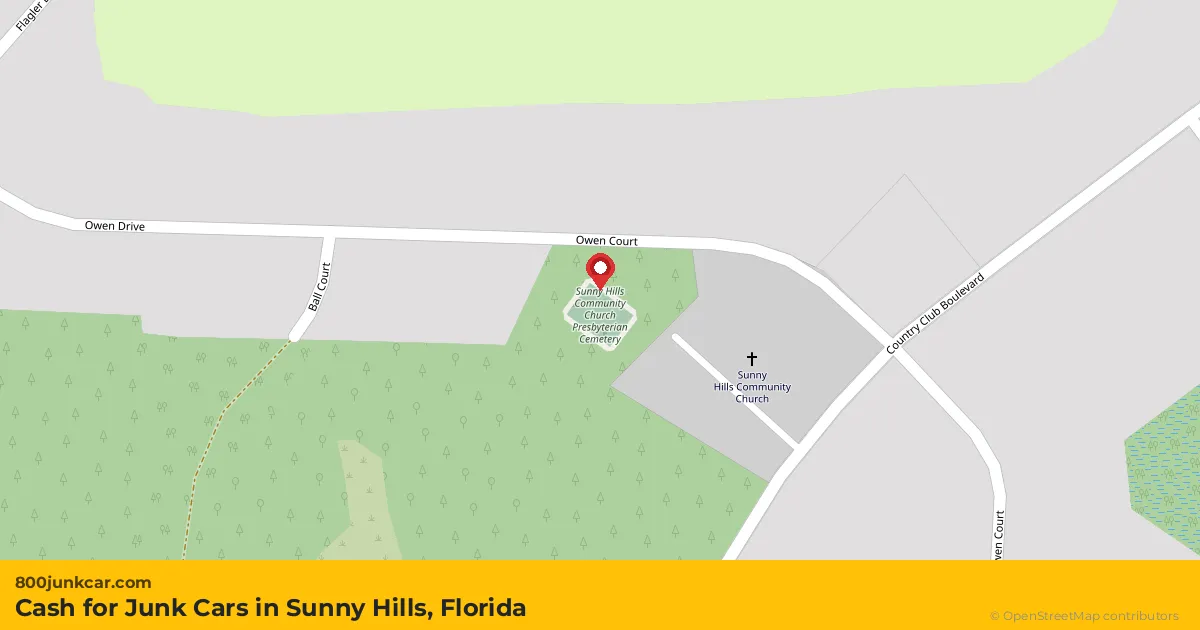 Sunny Hills, FL service area map