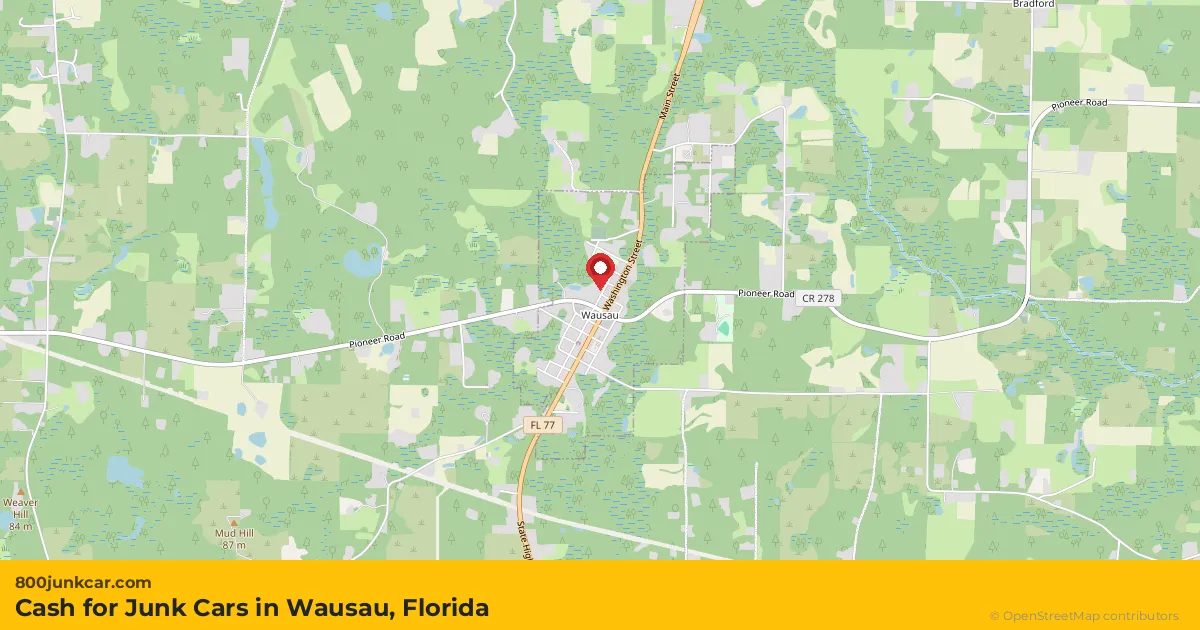 Wausau, FL service area map