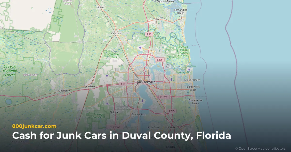 Duval County, FL service area map