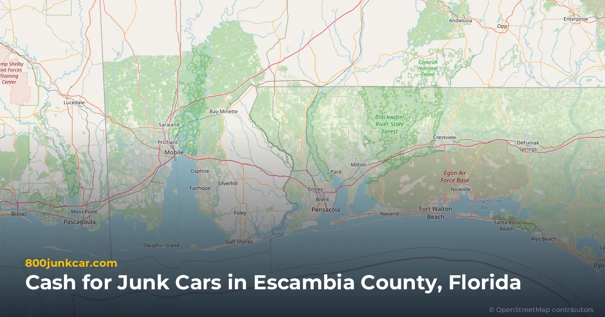 Escambia County, FL service area map