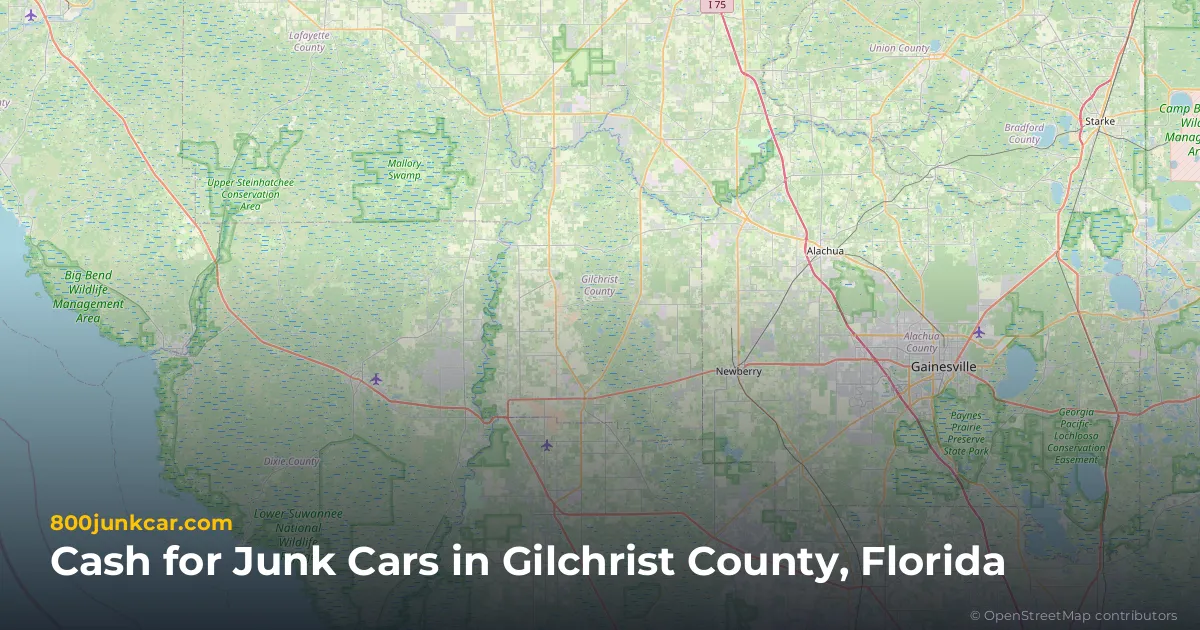 Gilchrist County, FL service area map