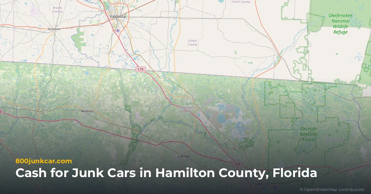 Hamilton County, FL service area map