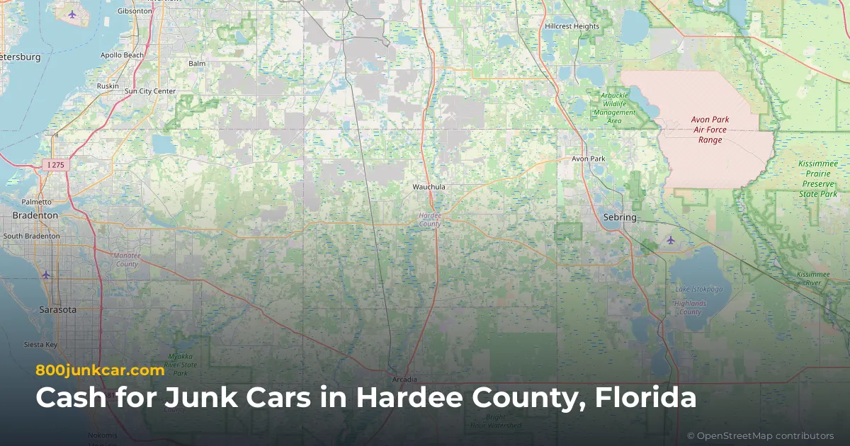 Hardee County, FL service area map