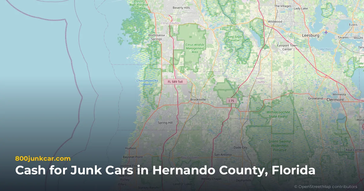 Hernando County, FL service area map