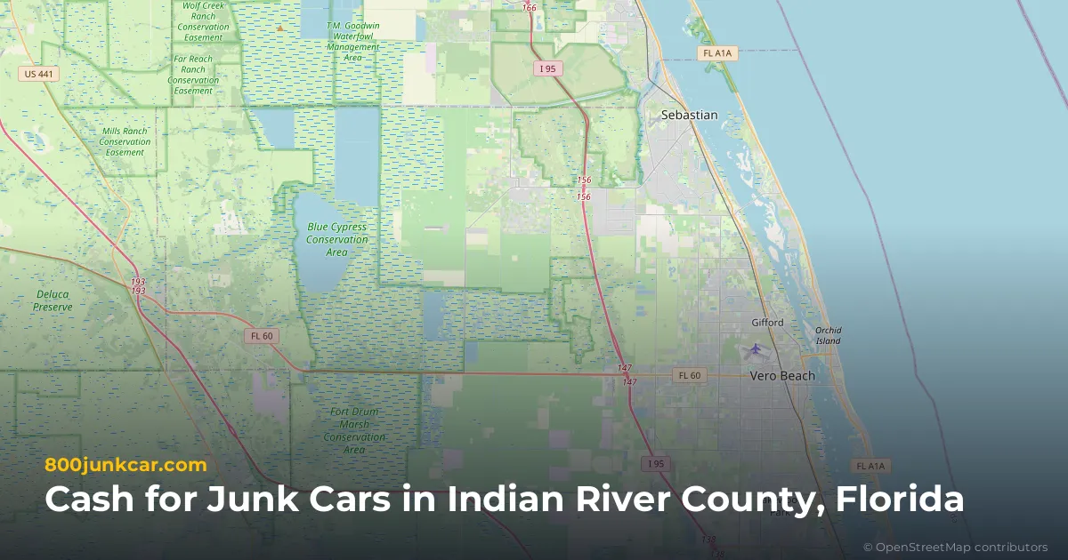 Indian River County, FL service area map