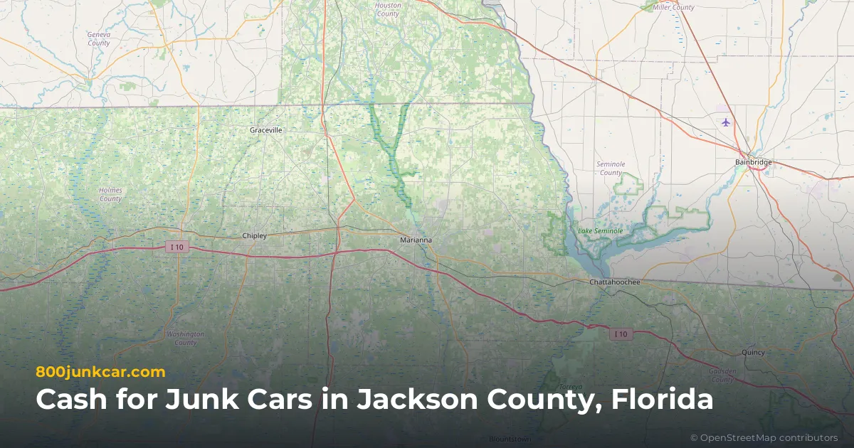 Jackson County, FL service area map