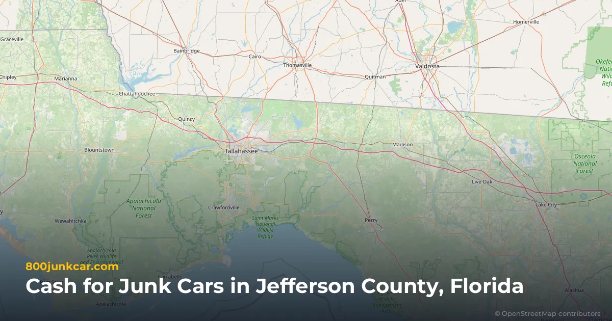 Jefferson County, FL service area map