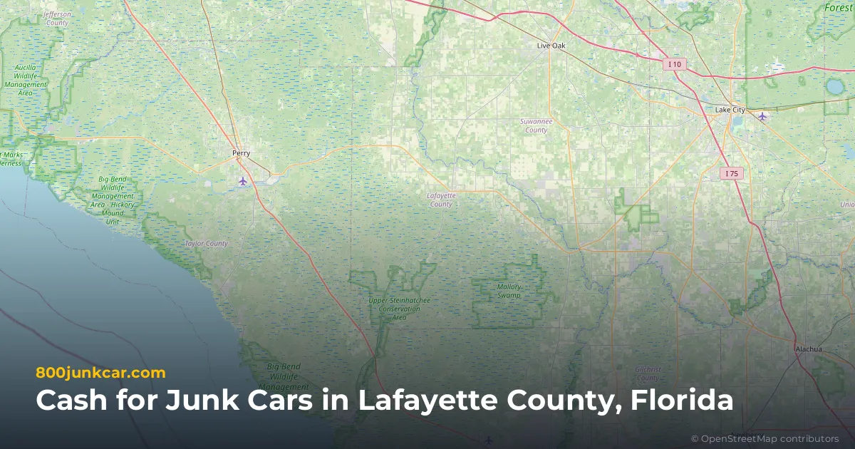 Lafayette County, FL service area map