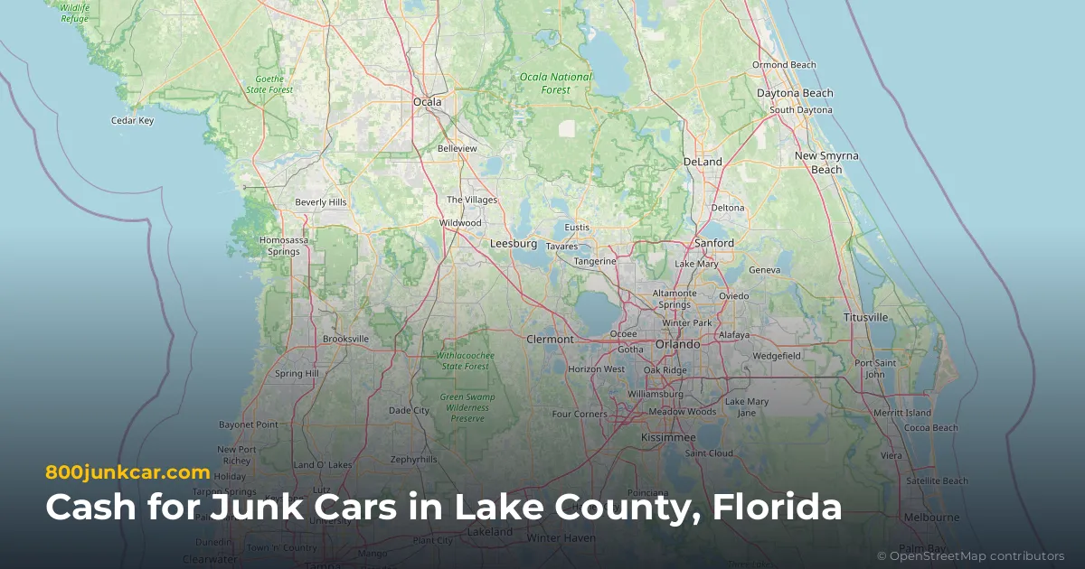 Lake County, FL service area map