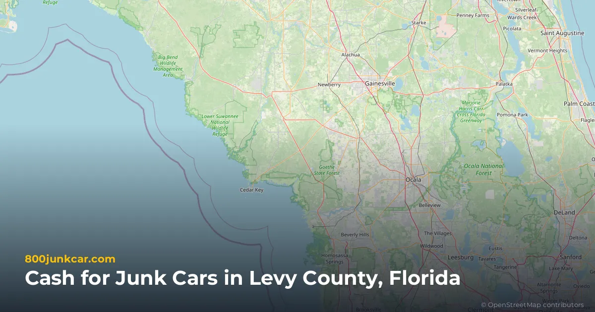 Levy County, FL service area map