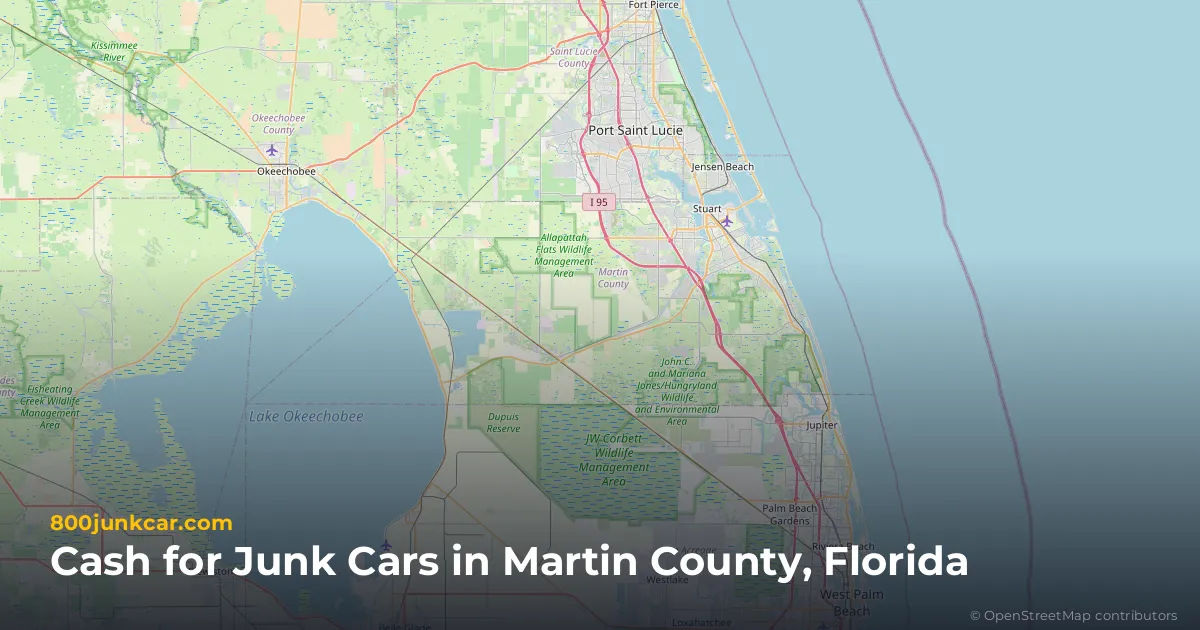 Martin County, FL service area map