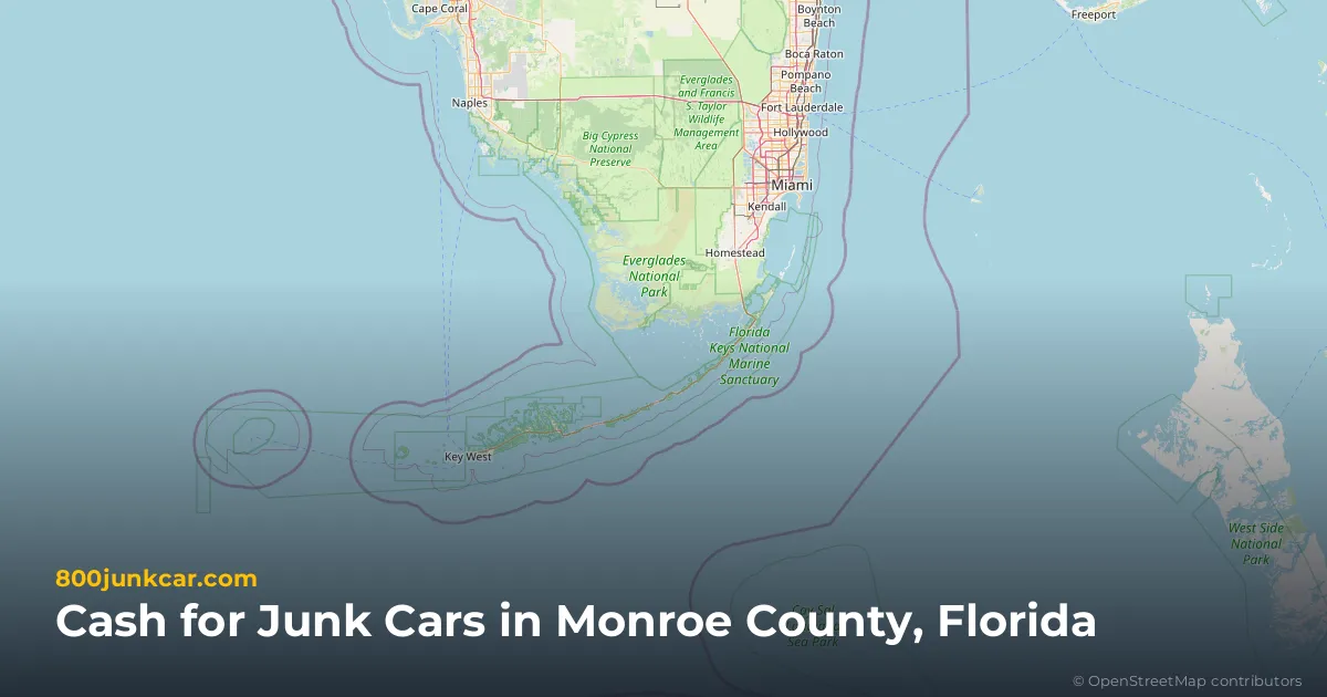 Monroe County, FL service area map