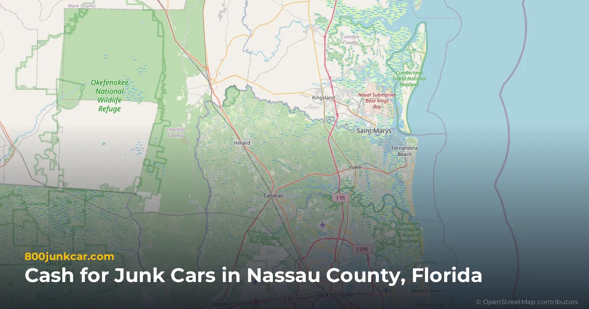 Nassau County, FL service area map
