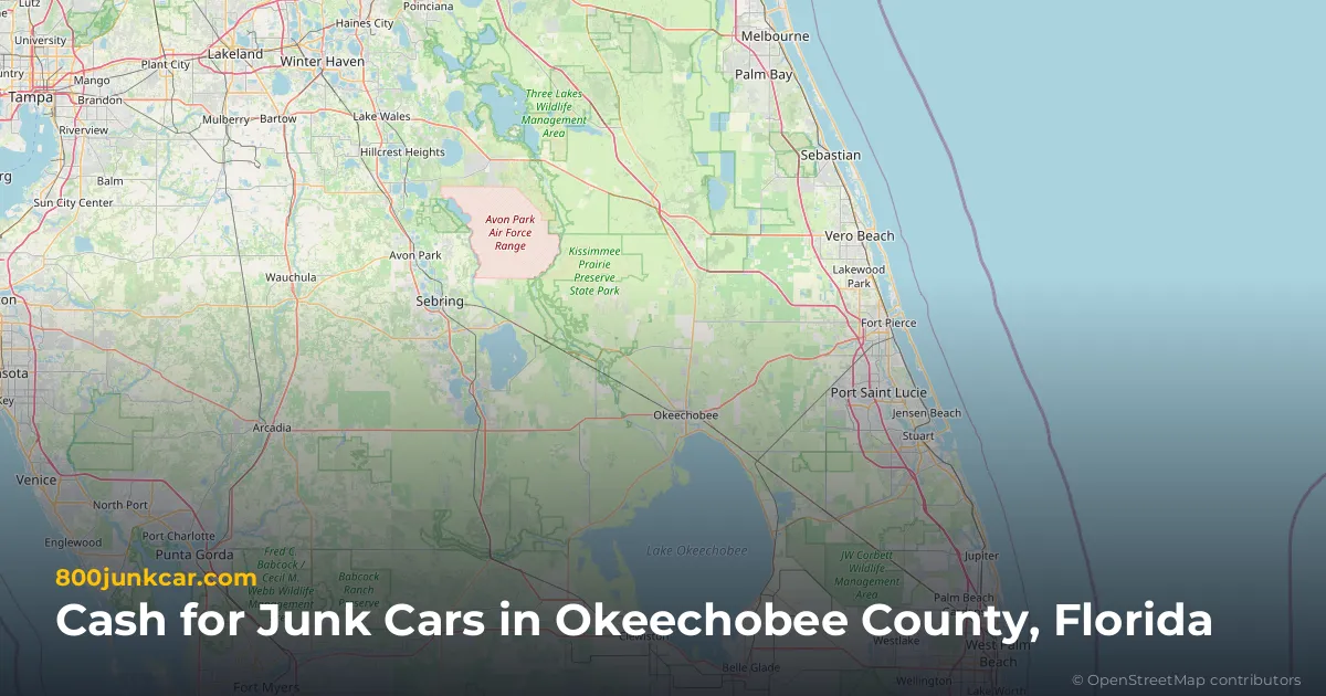 Okeechobee County, FL service area map