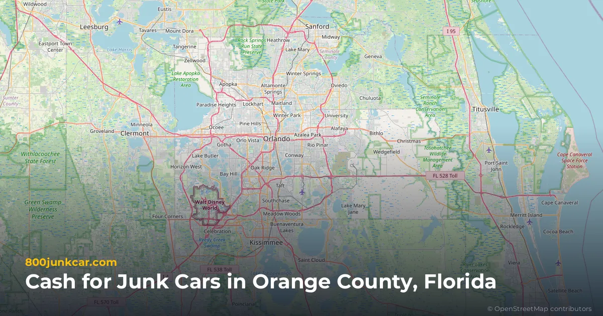 Orange County, FL service area map