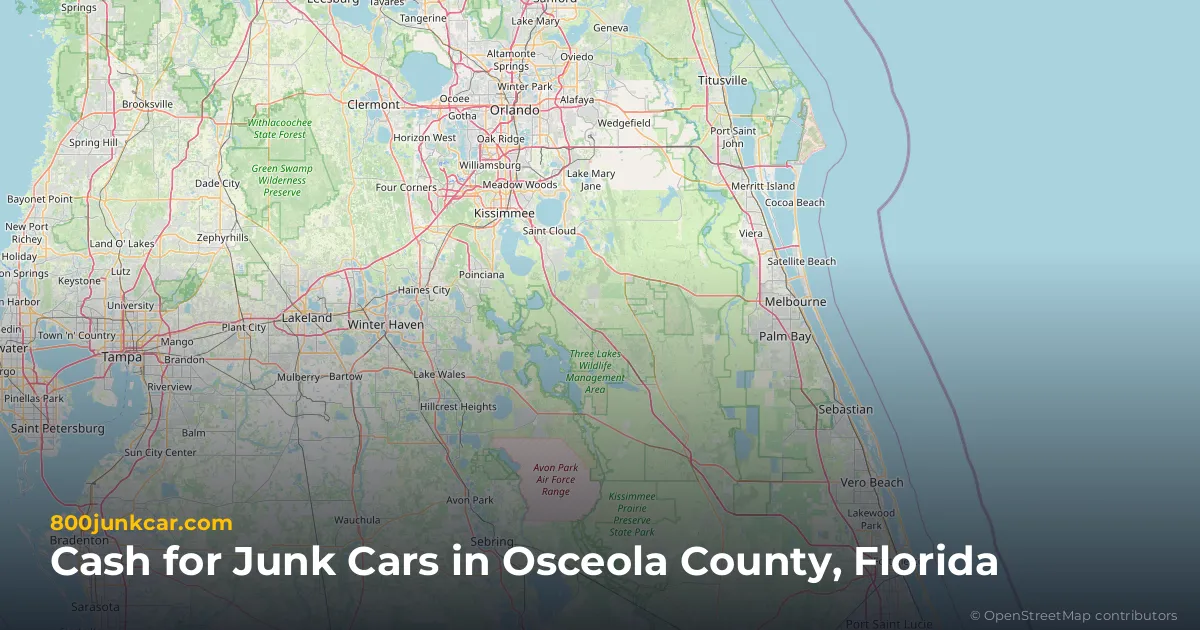 Osceola County, FL service area map