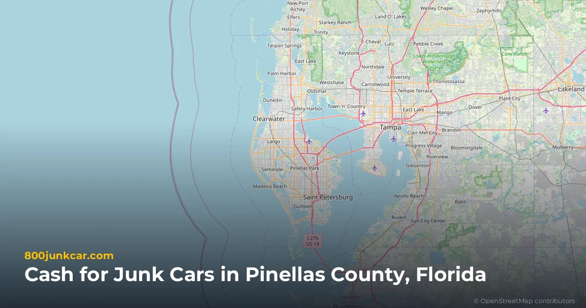Pinellas County, FL service area map