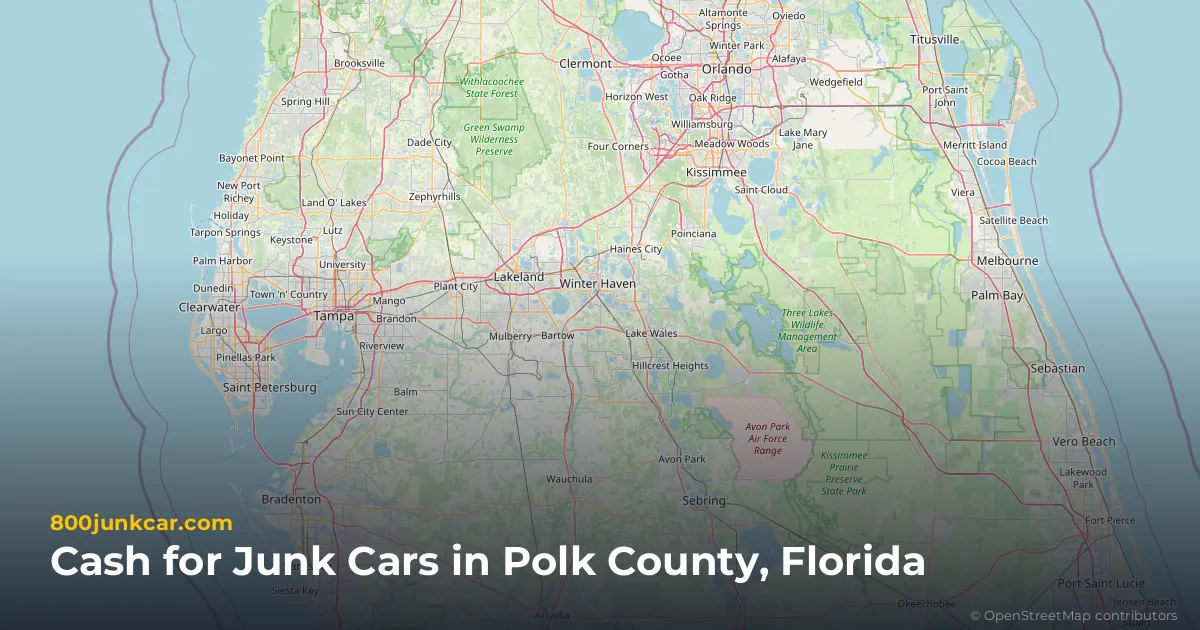 Polk County, FL service area map