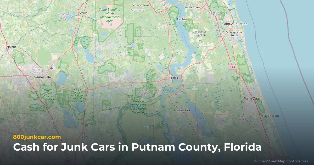 Putnam County, FL service area map