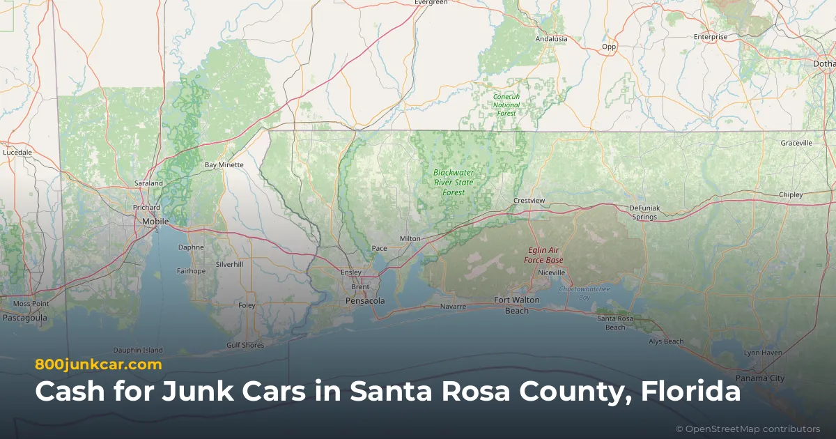 Santa Rosa County, FL service area map