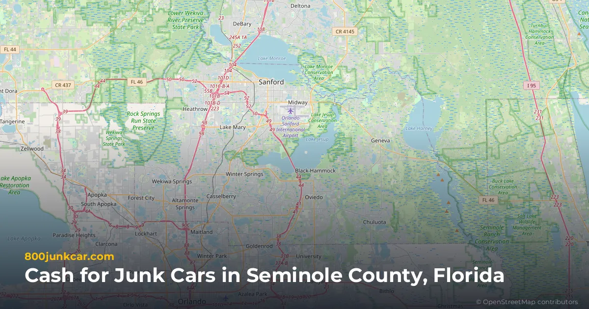 Seminole County, FL service area map