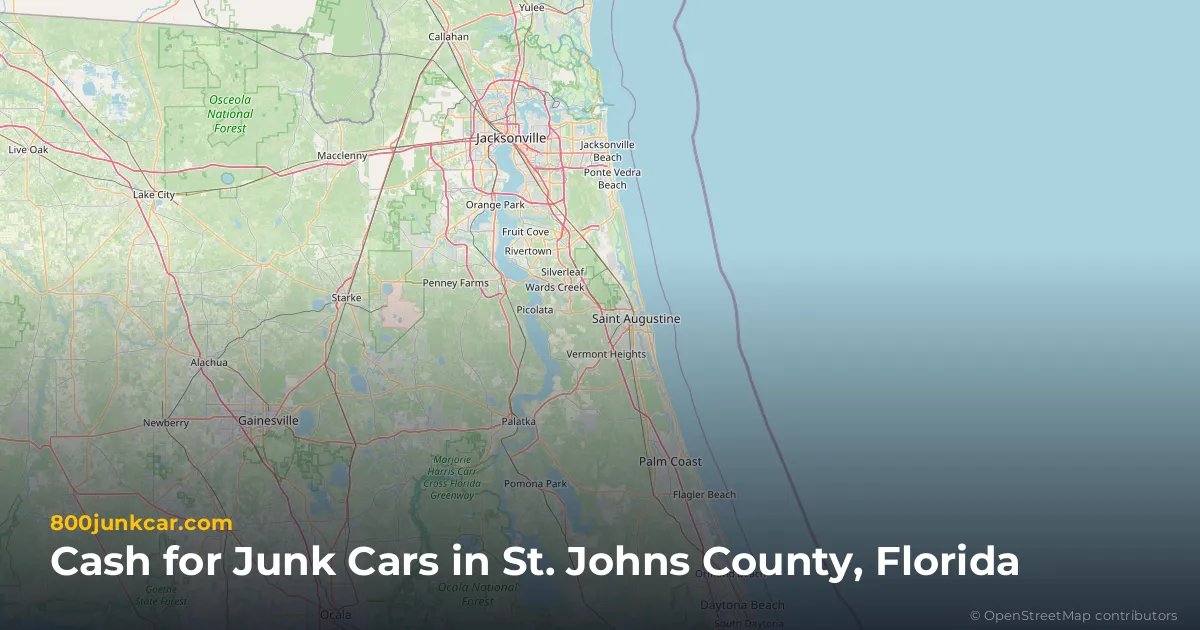 St. Johns County, FL service area map