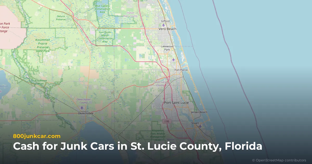 St. Lucie County, FL service area map