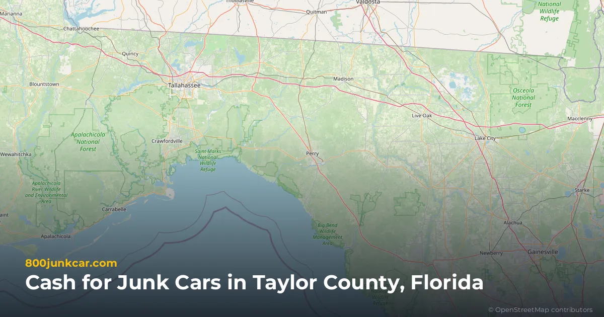 Taylor County, FL service area map