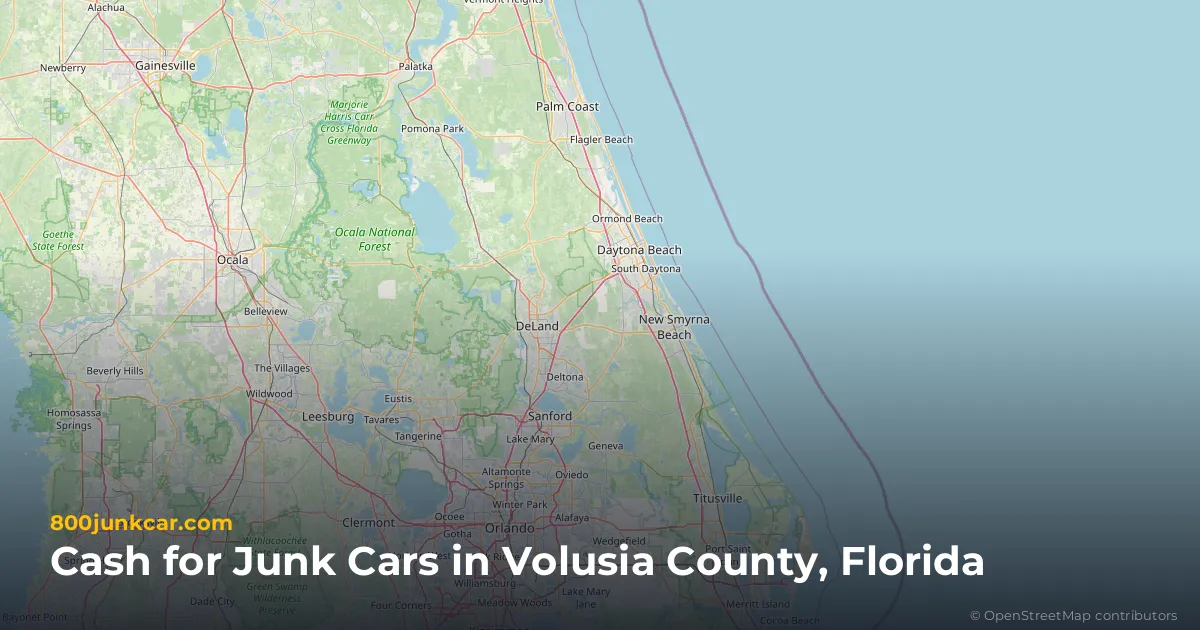 Volusia County, FL service area map