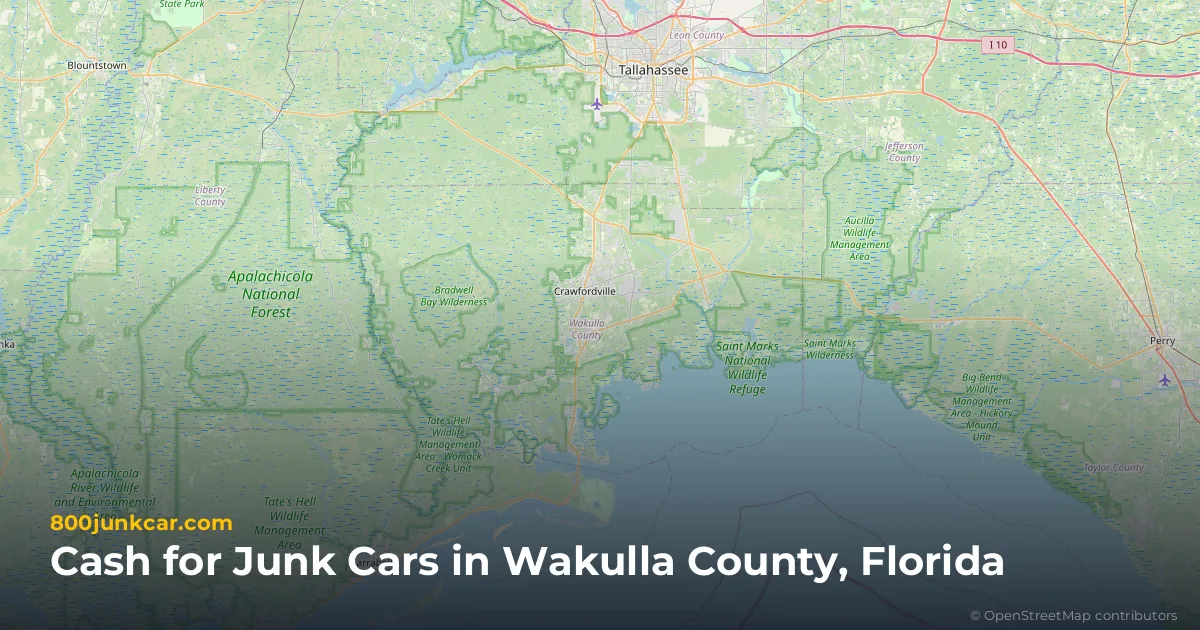 Wakulla County, FL service area map